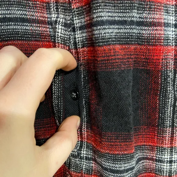 Madewell Courier Red Black Rollins Plaid Button Down Shirt Dress Mini Small - Picture 8 of 11